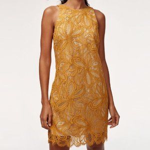 Aritzia | Babaton Yellow & Nude Henry Mini Dress